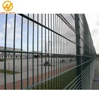Green Vinyl Powder Coated Rust Proof Folded Mesh Industrial Fence
