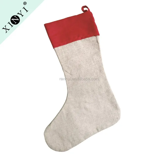 linen christmas stocking