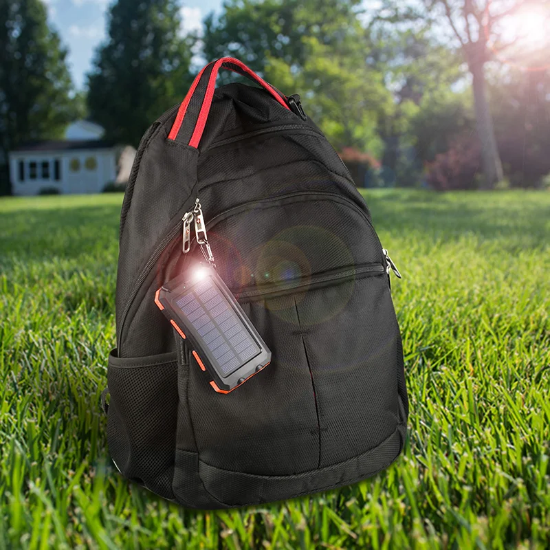 Strong waterproof solar mobile power 20000mah compass mobile phone solar power bank - ANKUX.COM