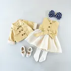 Kids fashion show dresses, new year girls clothing set S5076