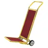 Hotel Foldable Gold Plated Luggage Trolley For Bellman