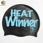 factory supply colored silk screen printed silicone swim cap