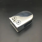 punching D type square casting stainless steel stair handrail glass clamp