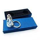 2019 Promotional key chain ring customer crystal led keychain