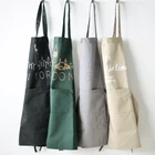 customized cotton fabric apron with logo custom in cotton