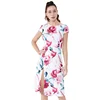 Split New Feeling Roupas Floral Printed Women Summer Dresses