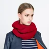 Color Solid Cashmere Feel Womens Thick Knitted Winter Infinity Circle Loop Scarf