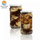 canned marinated mixed mushroom in jars