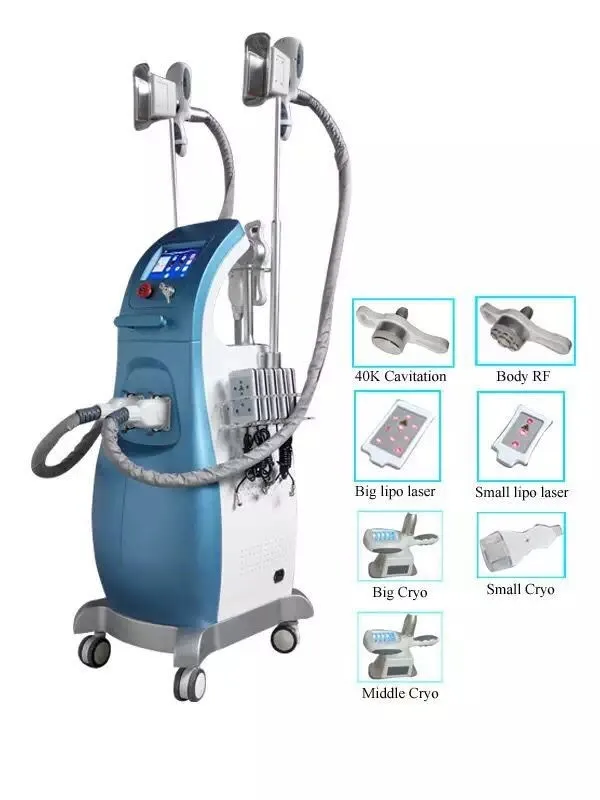 Cyrolipolisis fat freezing rf + cavitation body slimming machine