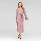 6114# Modern 100% polyester islamic clothing long sleeve maxi model baju prayer muslim dresses abaya for women