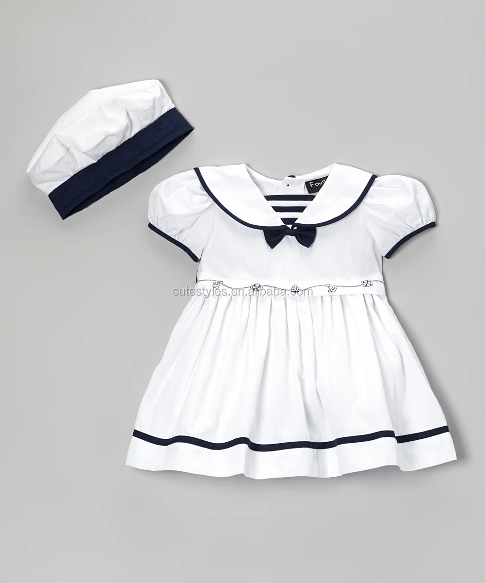 korean style clothes with hat white baby sailor suit thailand