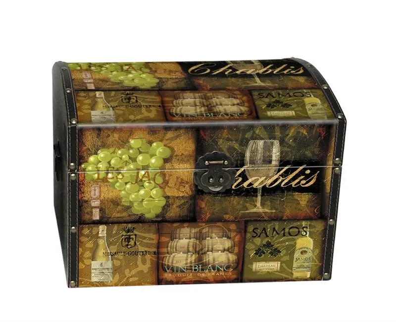 Caja De Almacenamiento De Madera Con Diseño De París - Buy Caja De