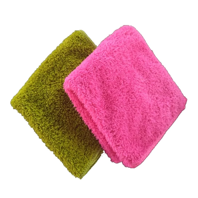 Promotional And Home Care Absorbency Plush Microfiber Cleaning Cloth Coral Fleece Towel Sets