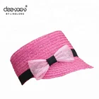Cute Raffia Straw Bowknot Decoration Cap Summer Hats Caps Ladies Dress