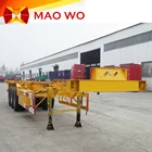 High quality 3 axle 20ft 40ft container trailer and truck for sale
