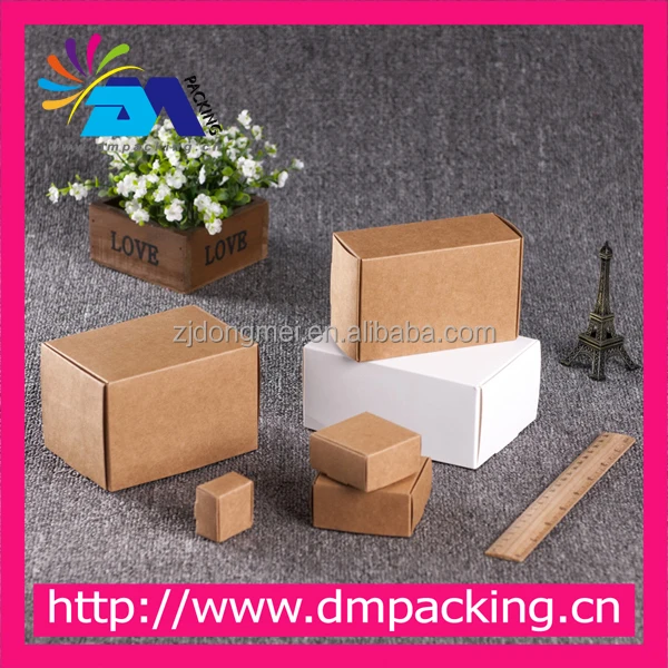 recycled brown kraft paper pocket square box for ring packaging