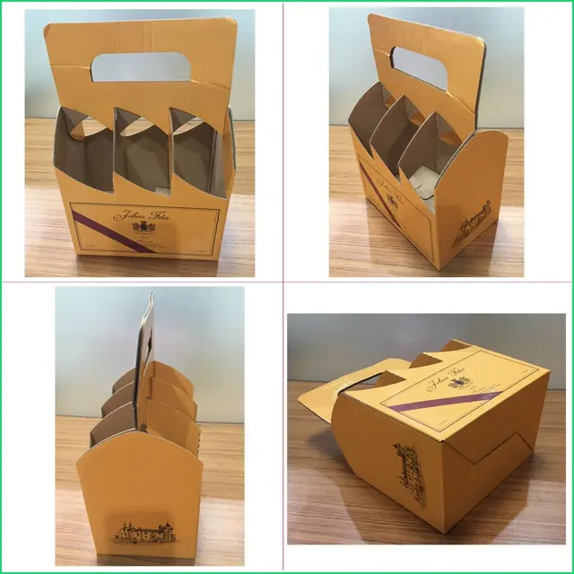 custom corrugated cardboard full color printed six pack beer box