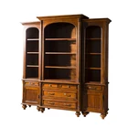 Wholesale antique corner bookcase wooden furniture