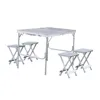5mm MDF portable outdoor aluminum camping dining folding table set