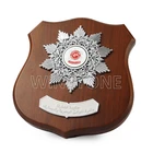 Plaque Plaque Wood Shield Commemorative Plaque With Metal Logo