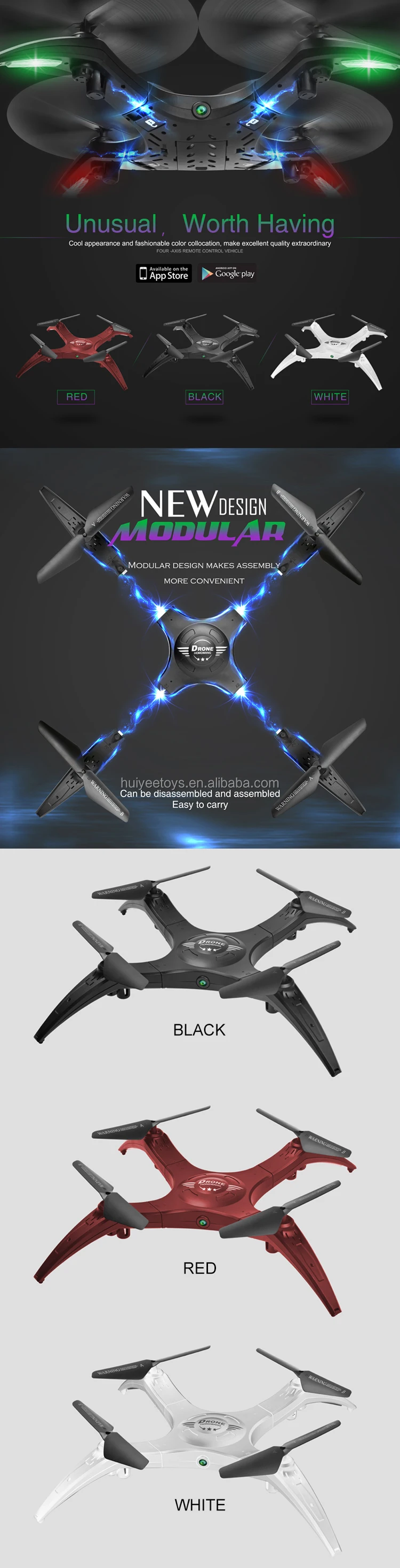 4g 6-axis quadcopter flying rc drone with hd camera and led