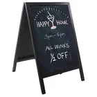 Double sides sturdy wood standing bar chalkboard