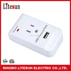 UL ETL Litesun LA 1S 1 outlet current tap with 1 USB port surge protector wall socket