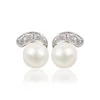 91439 Xuping imitation sea pearl designs korean gold wedding stud earrings bride jewelry