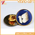 Promotion custom printing logo epoxy coated lapel pin with metal butterfly clutch