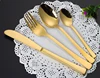Spain Used gold plated cutlery set, Wedding flatware set stainless steel cutlery