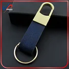 Fashion Metal Buckle Keychain with Leather Strap