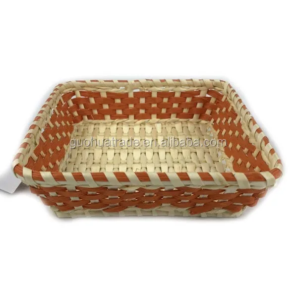hand woven decoration willow wicker cutlery fruit storage tray