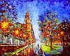 GX9974- 40*50 Starry Night Oil Paintings Reproduction Modern Framed Canvas Print Artwork Seascape Pictures on Canvas for home