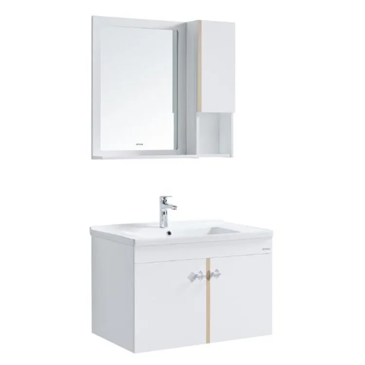 ANNWA White Bathroom Cabinet PVC Hanging Bathroom Cabinet N1P60G10-D