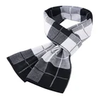 Fashion plaid pattern woolen wholesale pashmina mens long scarf