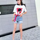 2017 Summer New Women Trimmings Denim Shorts Women Jeans Shorts