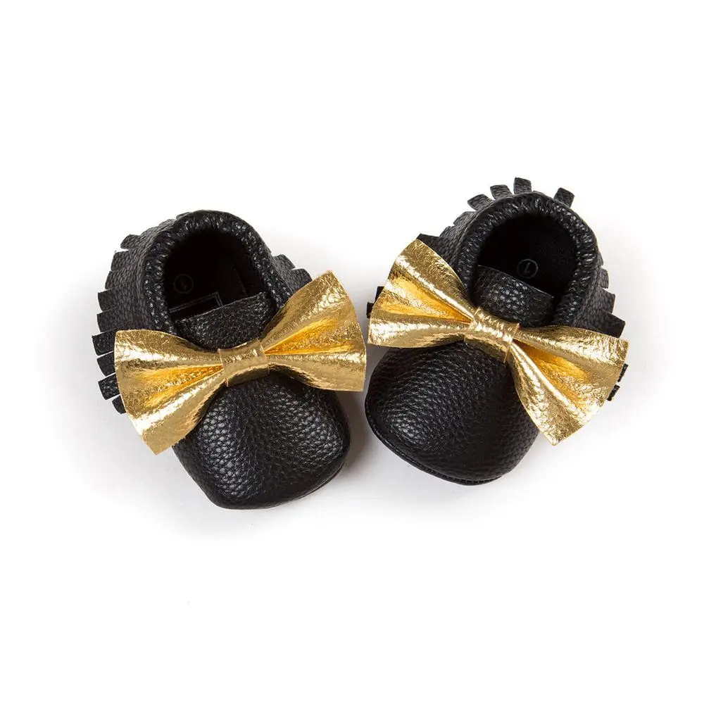 The same paragraph seven! Color bowknot tassel soft bottom shoes baby shoes mens age 0217