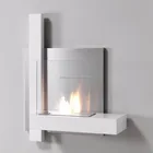 Wall mounted bio ethanol fireplace VOG81S with stainless steel burner