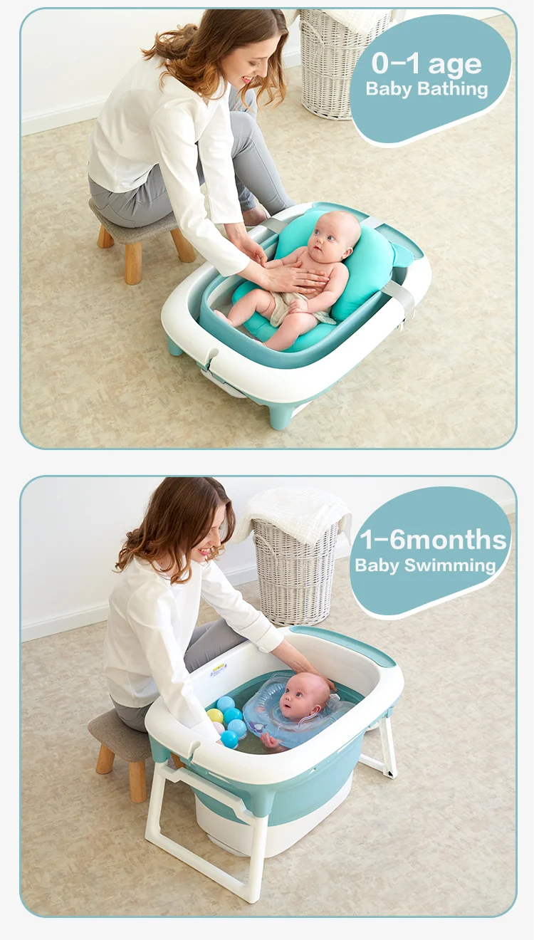 Boon Naked Collapsible Baby Bathtub Portable Bathing Tub With Non Slip