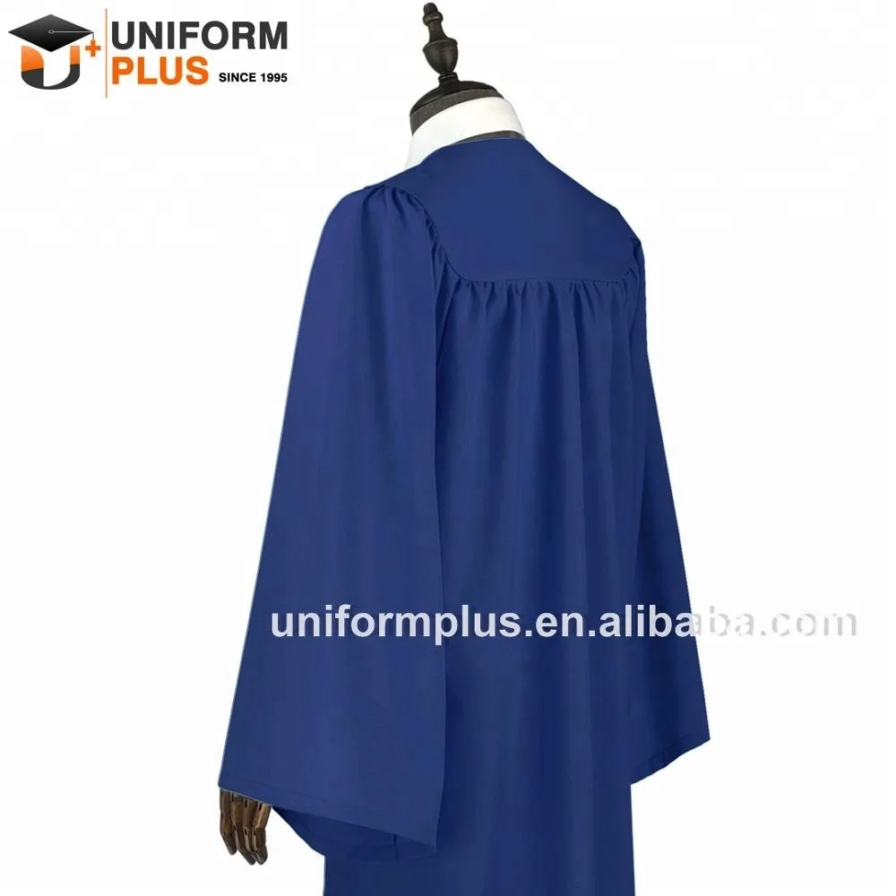 College university royal blue graduation gown and robe, View blue graduation gown, UniformPlus