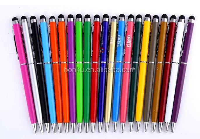 pen factory cheap gift multicolor aluminum small stylus screen