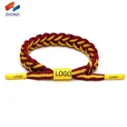 Adjustable Charm Wristband Braided Shoelace Bracelet For Ball Fans