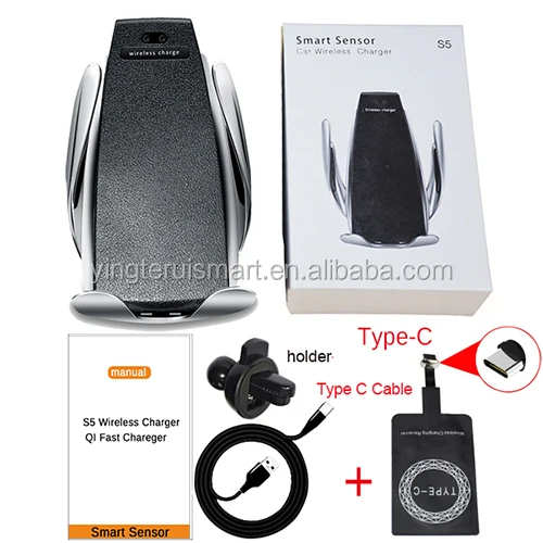 Chargeur de Voiture Sans Fil 10 W S5 Automatique De Serrage Rapide De Charge Support de Téléphone dans la Voiture pour iPhone xr Huawei Samsung téléphone intelligent - ANKUX Tech Co., Ltd