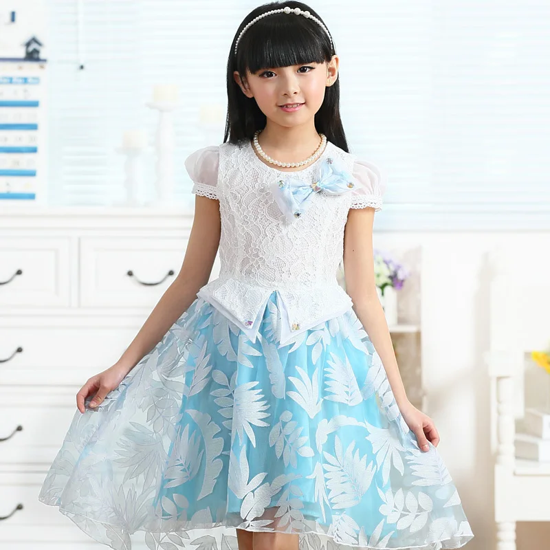 Girls Dresses 2015 Summer New Girls Princess Lace Dress Children's Clothing Vestido Infantil Floral Girl Dresses Party Dress