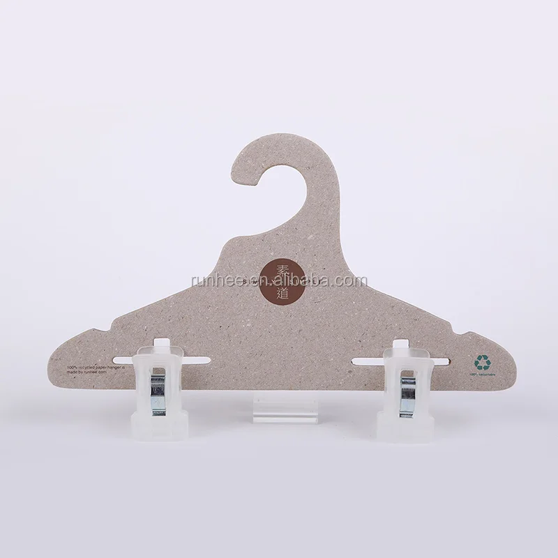 Offset Printing Recycled Paper Hangers With Metal Clips For Suits Jackets Coat Pants