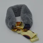 Different design faux fur women warm scarf