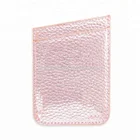 OEM wholesale adhesive phone wallet leather double pocket card holder,cash holder