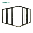Aluminum double glazing corner sliding door