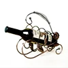 Cheap item creative design wine bottle rack, promotional business gift metal single wine bottle rack holder