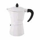 Aluminum Stovetop Espresso Maker 6 Cup Moka Pot White